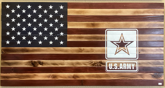 Wooden US Army Flag