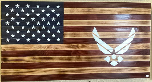 Wooden US Air Force Flag